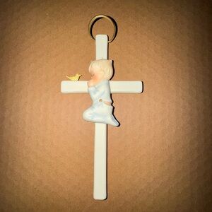 Vtg 1999 Boy Praying Cross by Lefton